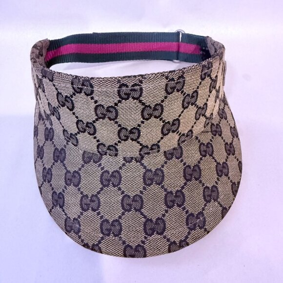 Gucci Other - Vintage GUCCI GG Pattern Sun Visor Grey Used Size O/S